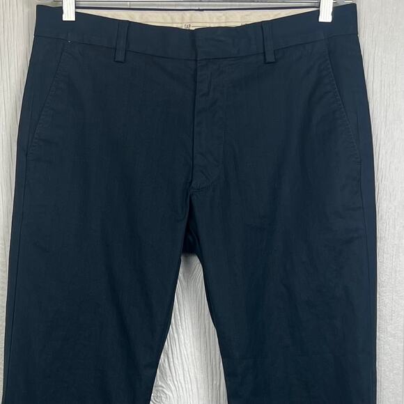 Gap pants men’s 32x34 Straight fit, Flat front Chino cotton/poly blend - Picture 3 of 8
